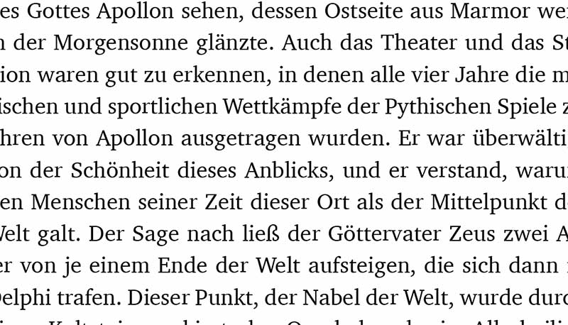 Zeilenabstand im Fließtext